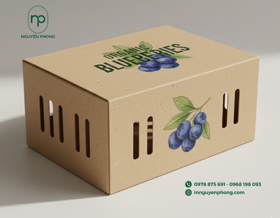 Thùng carton giúp bảo vệ việt quất